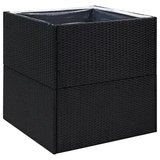 vidaXL Pflanzkübel 80 x 80 x 80 cm Schwarz