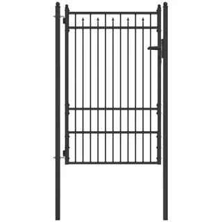 vidaXL Gartentor 100 x 150 cm Schwarz/Metall