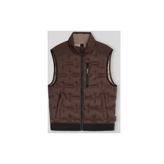 Regular Fit Outdoor-Weste mit reflektierenden Elementen, Dunkelbraun, S