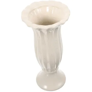 ULTECHNOVO Keramik Friedhofsblumenvase Römische Säule mit Erdspieß Stabile Gartendekoration Grab Vase für Gedenkstätten