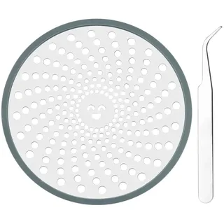 AFASOES Abflusssieb Dusche Edelstahl Haarsieb mit Pinzette | Haarfilter Abfluss Schutzgitter für Badezimmer Dusche Waschbecken Küchenablauf Reinigung Zubehör