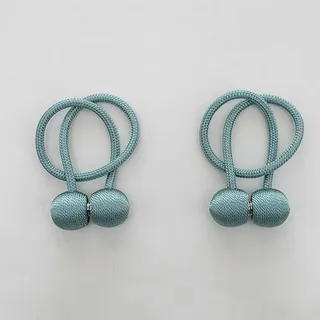 A.Monamour 2 Stück Magnetische Gardinen Vorhang Raffhalter Vorhanghalter Stark Magnete Schnallen Holdbacks Halter Haken Clip - grau grün
