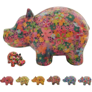 netproshop Spardose Nilpferd aus Keramik Pomme Pidou Größe M, Auswahl:Flowerdream