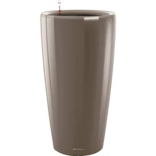 LECHUZA Lechuza® Pflanzgefäß Rondo Premium Ø 33 cm x 56 cm Taupe hochglanz