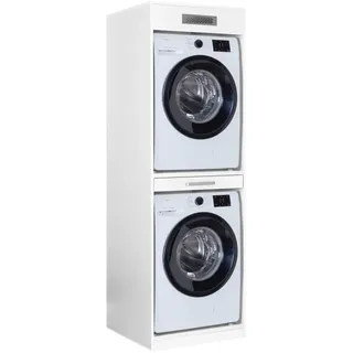 Interlink Waschmaschinenschrank 67 x 208 x 68 cm Weiß Metall