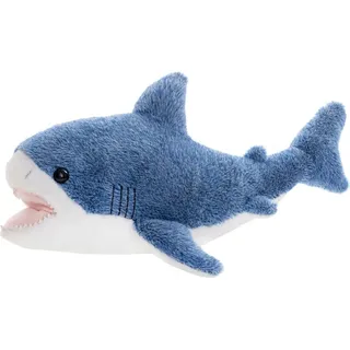 Gustaw Hai Malo Teddybär Groß XXL (blau und weiß, 35cm) - Plüschbär, Kuschelbär XXL Plüschtier, Plüschtier Kuscheltier Teddy Bear