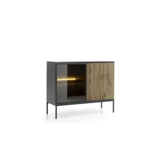 bettso Sideboard 103,5 x 83,2 cm Schwarz