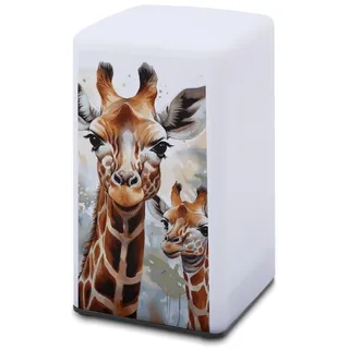 ADASGHBY Schreibtischlampe, klein, dimmbar, batteriebetrieben, tragbar, Aquarell, Hirsch, Giraffe, Nachttischlampe für Zuhause, Büro, Lesen