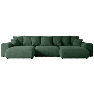 altdecor Wohnlandschaft, mit Schlaffunktion ESKAR-U -364x176x72cm Grün