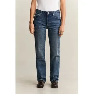 Gant für Damen. 4100304 Elastische Jeans mit geradem Bein in Blau (25/34), Lässig, Baumwolle, Denim