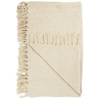 ib laursen Waffelmuster Plaid 160 x 130 cm Creme/Beige