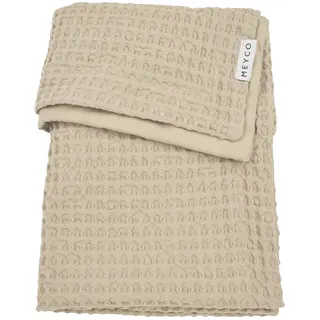 MEYCO Babydecke 100x150cm Waffle Baumwolle Kuscheldecke Sand