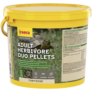 sera Tortoise Adult Herbivore 3,8L (1kg) | Schildkrötenfutter für Herbivore Reptilien | Futter für Landschildkröten & Leguane | Naturnahes Land Schildkröten Futter mit Kräutern
