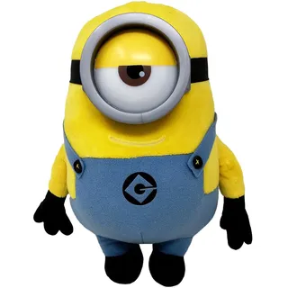 Play by Play Minions Rise of Gru Minions Plüschtier Premium Kuscheltier Neu Auswahl Bob, Otto, Kevin, Stuart, Dave mit PVC Augen Original Lizenz (Stuart 30 cm)