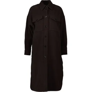 Drykorn Damen Hemdjacke Timbi mit Woll-Anteil, Knielang, braun Gr. 36 - 36