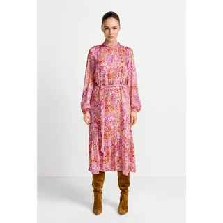 RICHROYAL Druckkleid Blusenkleid mit breitem Bindegürtel, aus Viskose rosa M (38)