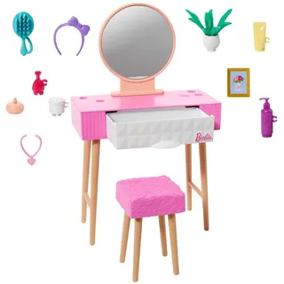 Mattel HJV32; HJV35 - Barbie Möbel- und Zubehör-Set - Schminktisch-Set