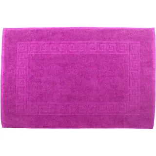Julie Julsen Badvorleger 50 x 80 cm Premium Qualität 900 gm2 in aktuellen Farben und 4 Größen aus Baumwolle Badematte Badteppich Duschvorleger Design Spirale Pink