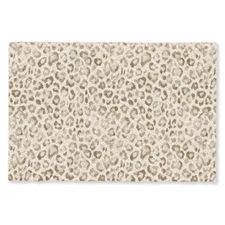 OnlyWow Teppich Leopard - Klassisch - Beige, Rechteckig, Wohnzimmer, Kurzflor, Groß, Modern 200x140 cm beige 200 cm x 140 cm