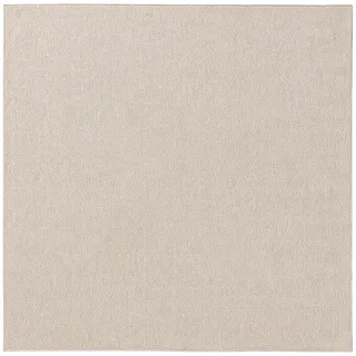 benuta Outdoorteppich, Creme, Kunststoff, Uni, Quadratisch, 300x300 cm, Oeko-Tex® Standard 100, Made in Turkey, wasserabweisend, Teppiche & Böden, Teppiche, Outdoorteppiche
