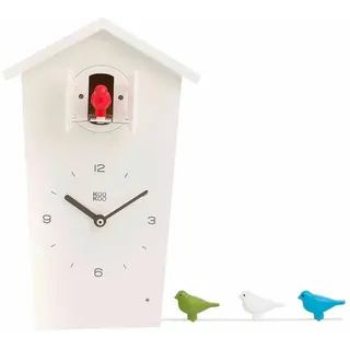 KOOKOO Tischuhr BirdHouse mini weiß