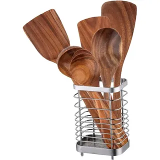 Küchenutensilienhalter Aus Edelstahl, Besteck-utensilienhalter, Theken-organizer, Aufbewahrung Und Organisation Von Restaurantzubehör, Silber