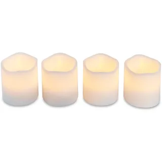 Heitmann Deco 4er Set LED-Kerzen 6,5 cm weiß