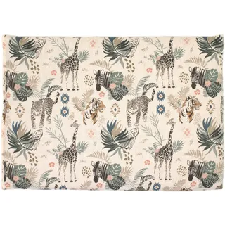 GIRAFFENLAND Kirschkernkissen 30 x 20 cm, Bio Stoff "Wilde Tiere" - Als Wärmekissen & Kältekissen - Körnerkissen für Mikrowelle und Backofen - 30x20cm, Kirschkerne, 600g
