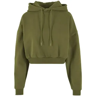 URBAN CLASSICS Cropped Heavy Kapuzenpullover Summer Olive L