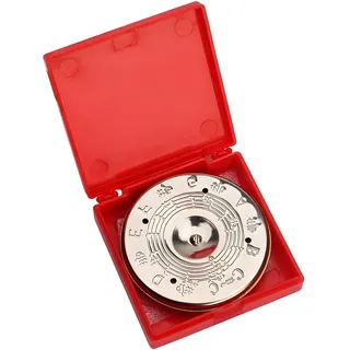 Stimmpfeife für Sänger, Chromatische Stimmpfeife für Sänger, 13 Töne C bis C, Metall-Stimmzungen für präzises Stimmen, Circular Tuner mit Notenmarkierungen, rotes kompaktes Musikzubehör für Sänger und