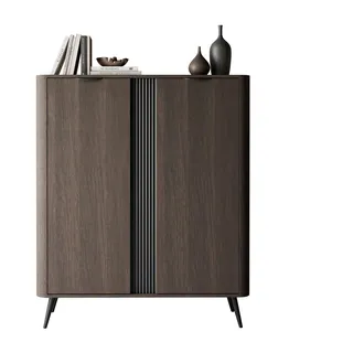 lookway Highboard 113 x 134 x 38 cm Schwarz