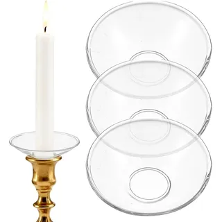 3 dekorative Kerzenhalter, Glasornamente für Kerzenständer, Kerzenringe, geeignet für Hochzeiten, Feiern, Kirchen, Häuser, Tische, als zentrale...