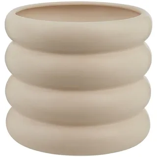 Butlers Blumenübertopf, Beige, Keramik, 17 cm, Dekoration, Blumen & Zubehör, Übertöpfe
