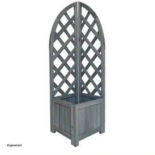 HTI-Line Pflanzkübel Blumenkasten Heidi (Stück, 1 St., 1x Pflanzkasten mit Rankgitter), Blumenkübel Rankgitter Spalier grau
