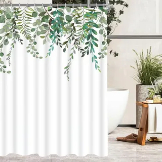 luxuskollektion Duschvorhang 120 x 200 cm grün Blätter