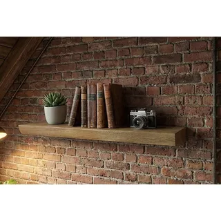 riess-ambiente Wandregal PURE 80cm beige – Mango-Massivholz, Holzmaserung, Steckregal, Einzelartikel 1-tlg., Schweberegal für Bücher & Deko – ideal für Wohn- oder Schlafräume beige 80 cm x 4 cm x 24 cm
