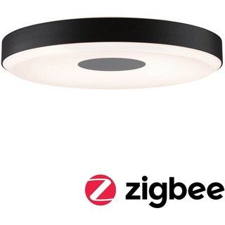 Paulmann LED Deckenleuchte Smart Home Zigbee Puric Pane Effect, 2700 K, 1350 lm, Schwarz|Grau