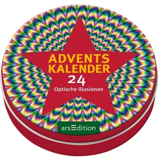 arsEdition Adventskalender in der Dose. 24 Optische Illusionen Rot