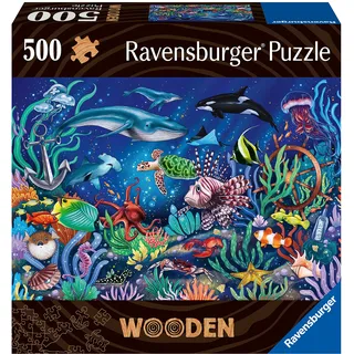 Ravensburger WOODEN Puzzle - Unten im Meer - Holzpuzzle für Erwachsene mit 500 Teilen