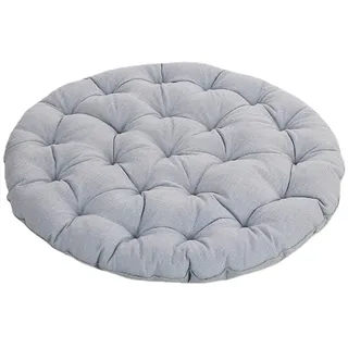 LZTENRETO Große Bodenkissen,Rund Leinen Futon-Kissen Japanischer Stil Getuftet Boden-Kissen Meditations-Kissen für das Sitzen auf dem Boden Fenster-Kissen für Yoga Sofa Balkon (Hellblau,75x75x10cm)