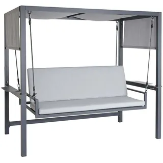 MCW Alu-Hollywoodschaukel Grau 3-Sitzer