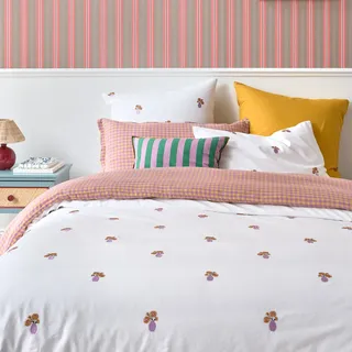La Redoute Interieurs Bettdeckenbezug Ariette Aus Baumwolle Im Vintage-stil Mit Stickerei Ecru