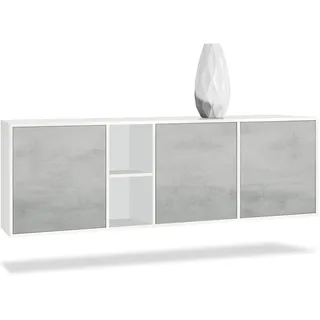 SIDEBOARD Cuba Türen in Beton Oxid Optik