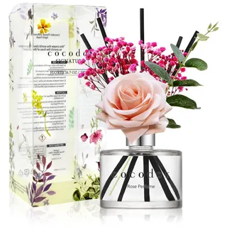 COCODOR Rose Diffusor/Rosenparfüm/200ml/konservierten Das Schleierkraut, Raumduft, Duftöldiffusoren, Duftstäbchen, Wohnaccessoires & Deko, Aromatherapie