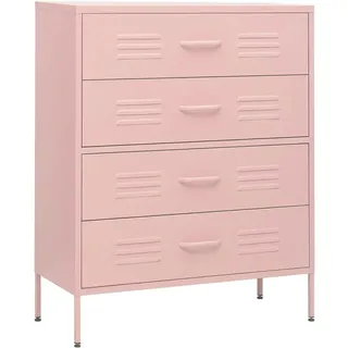 vidaXL Kommode Rosa 80x35x101,5 cm Stahl