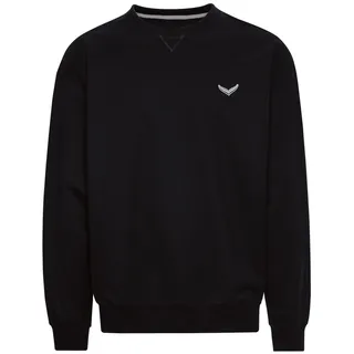 Sweatshirt TRIGEMA "TRIGEMA Oversized mit Logo-Patch" Gr. XXL, schwarz Damen Sweatshirts Sweats