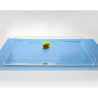 Acryl-Requisiten-Schießtablett, Acryl-Fotografie-Wassertank, Wasser-Wellenschale, transparent, flach, 5,5/10 cm Höhe, mehrere Größen (80 x 60 x 5,5 cm)