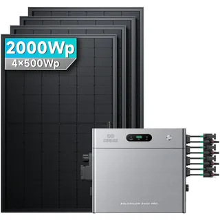 Zendure Balkonkraftwerk 2000 W inkl. Zendure SolarFlow 2400 Pro 2,4 kWh