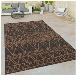 Paco Home Teppich Illusion 321, rechteckig, Höhe: 5 mm, Flachgewebe, modernes Design, In- und Outdoor geeignet, UV-beständig beige 80 cm x 150 cm x 5 mm