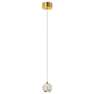 LUCANDE Hayley 1-flg. Ø9 cm kugelförmig klar/Gold